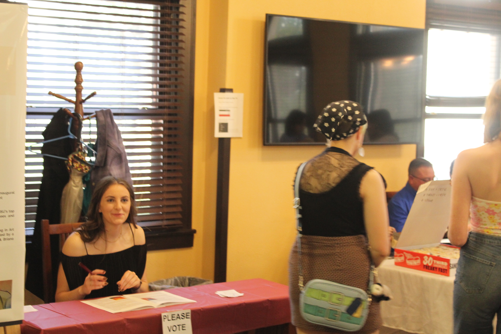Person at the voting table
