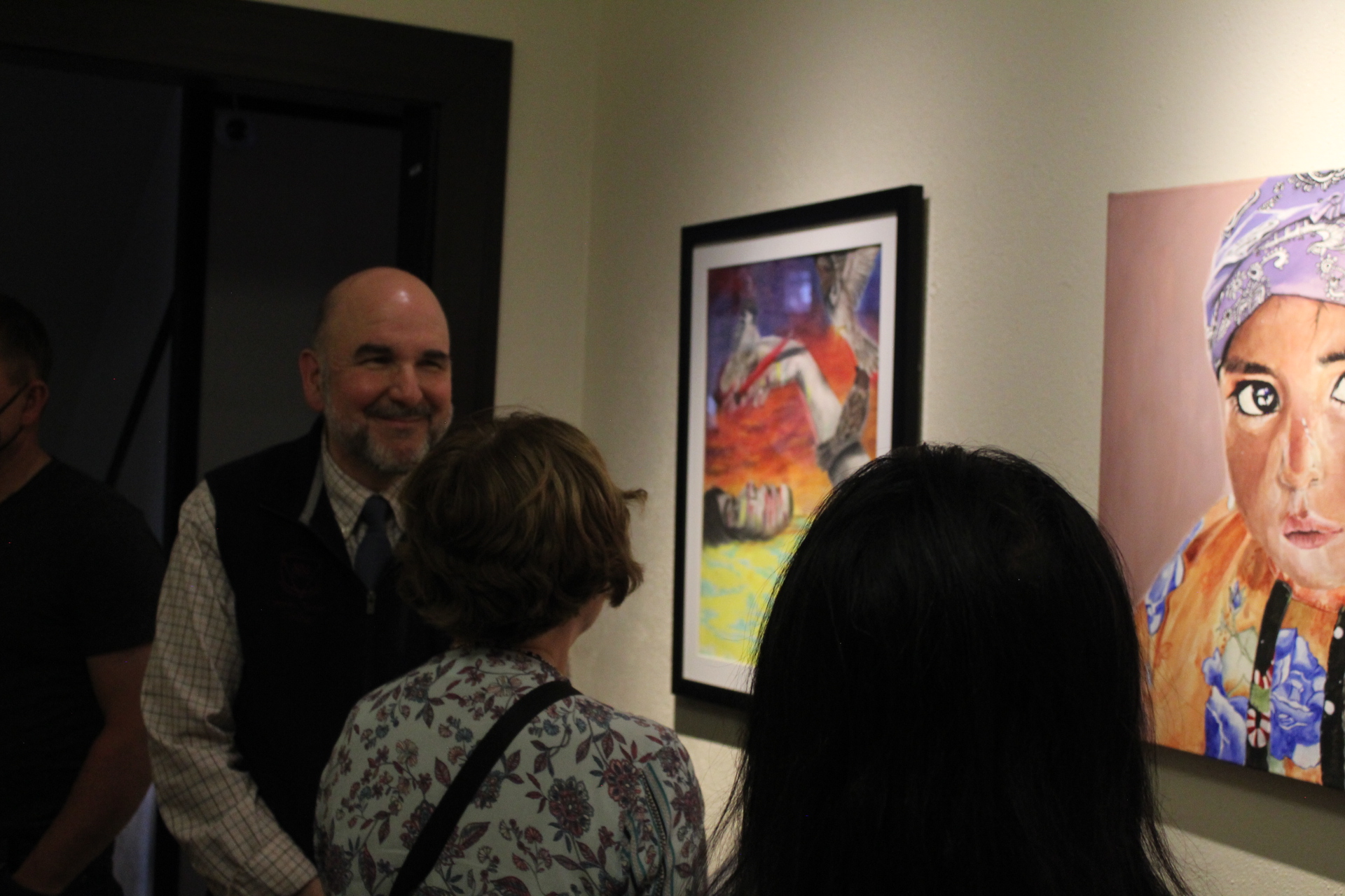 Dean Camarena with students
